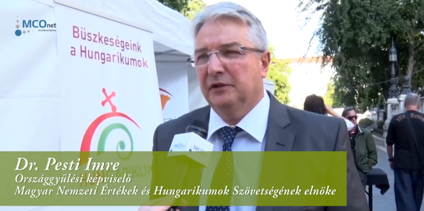 Dr. Pesti Imre országgyűlési képviselő, a Magyar Nemzeti Értékek és Hungarikumok Szövetségének elnöke 